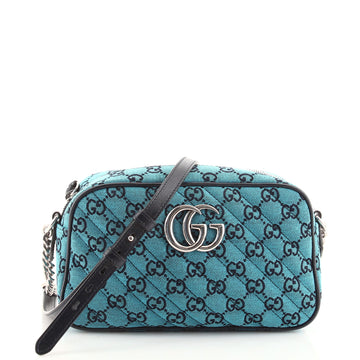 Gucci GG Marmont Shoulder Bag Diagonal Quilted GG Canvas Small