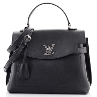 Louis Vuitton Lockme Ever Handbag Leather MM Black