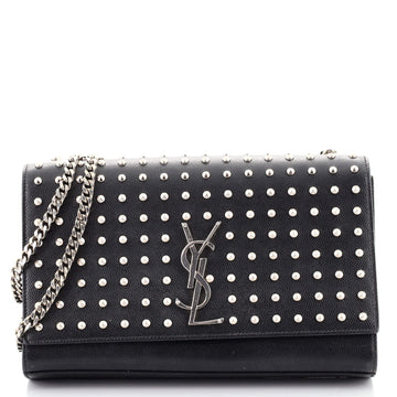 Saint Laurent Classic Monogram Crossbody Bag Studded Leather Medium