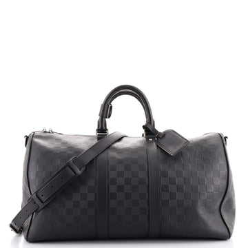 Louis Vuitton Keepall Bandouliere Bag Damier Infini Leather 45
