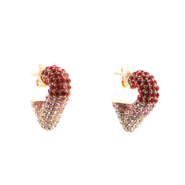 Louis Vuitton LV & V Heart Stud Earrings Crystals and Metal