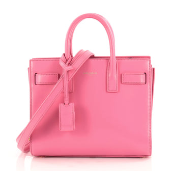 Saint Laurent Sac De Jour Handbag Leather Nano