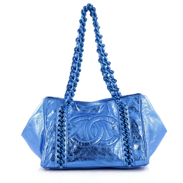 Chanel Modern Chain Tote Metallic Calfskin Medium