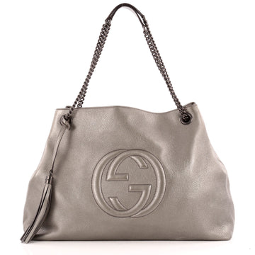 Gucci Soho Shoulder Bag Chain Strap Leather Large