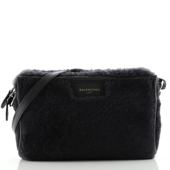 Balenciaga Bazar Crossbody Shearling