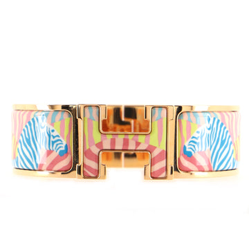 Hermes Clic Clac H Bracelet Printed Enamel Wide