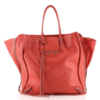 Balenciaga Papier Ledger Zip Around Bag Leather Medium