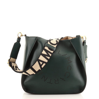 Stella McCartney Logo Crossbody Bag Perforated Faux Leather Mini