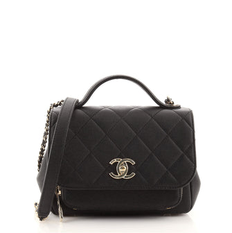 Chanel Business Affinity Flap Bag Quilted Caviar Mini Black 1080231