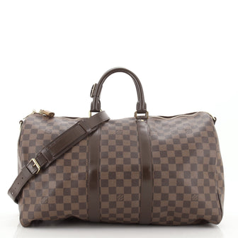 Louis Vuitton Keepall Bandouliere Bag Damier 45