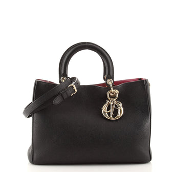 Christian Dior Diorissimo Tote Pebbled Leather Medium