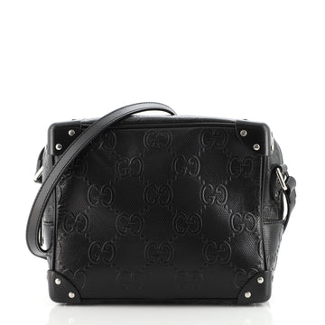 Gucci Trunk Shoulder Bag GG Embossed Leather