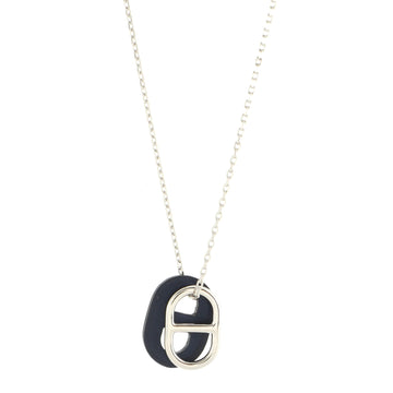 Hermes O'Maillon Pendent Necklace Metal and Leather