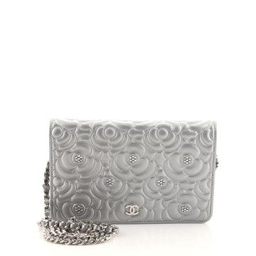 Chanel Wallet on Chain Camellia Crystal Embellished Lambskin