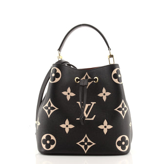 Louis Vuitton NeoNoe Handbag Bicolor Monogram Empreinte Giant MM