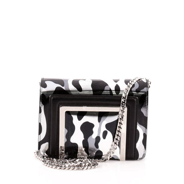 Jimmy Choo Alba Chain Clutch Printed Leather Small