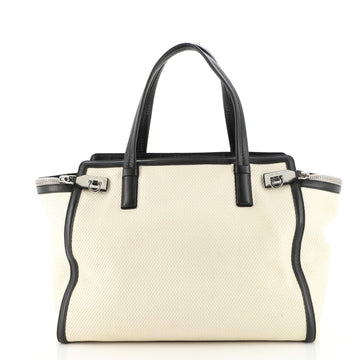 Salvatore Ferragamo Verve Tote Canvas with Leather Large
