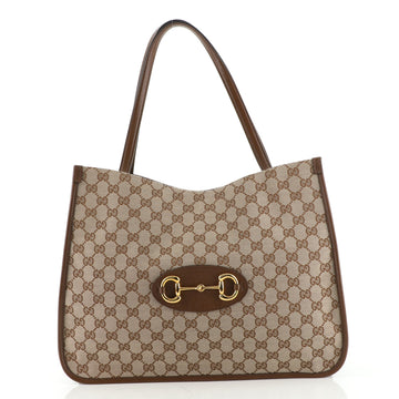 Gucci 1955 Horsebit Tote GG Canvas Medium
