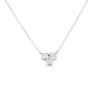 Tiffany & Co. Aria Pendant Necklace 18K White Gold with Aquamarine