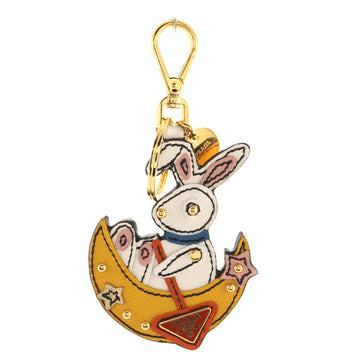 Prada Rabbit Keychain Saffiano Leather and Metal