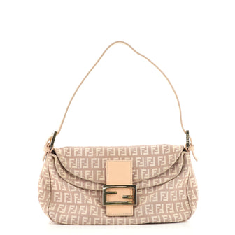 Fendi Double Flap Bag Zucchino Canvas Medium