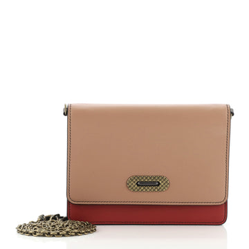 Bottega Veneta Flap Chain Wallet Colorblock Leather