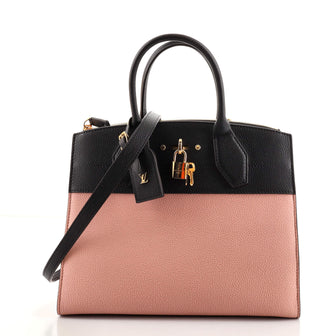 Louis Vuitton City Steamer Handbag Leather MM