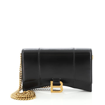 Balenciaga Hourglass Chain Wallet Leather