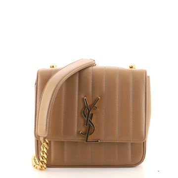 Saint Laurent Vicky Crossbody Bag Vertical Quilted Leather Medium