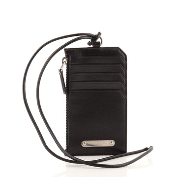 Saint Laurent Lanyard Fragment Zip Card Holder Leather