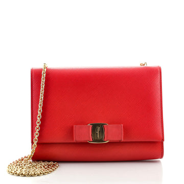 Salvatore Ferragamo Ginny Crossbody Bag Saffiano Leather Small