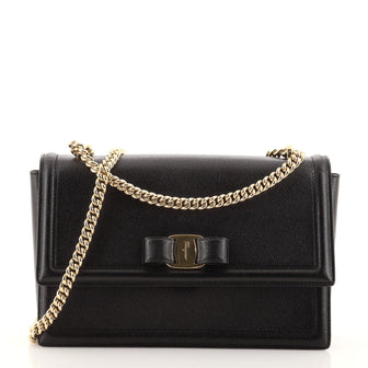 Salvatore Ferragamo Ginny Crossbody Bag Saffiano Leather Medium