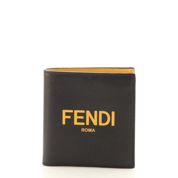 Fendi Logo Bifold Wallet Leather Compact