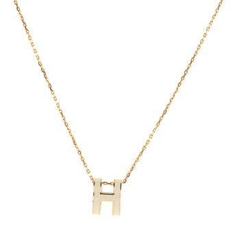 Hermes Pop H Pendant Chain Necklace Metal and Enamel