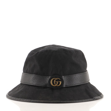 Gucci GG Logo Bucket Hat GG Canvas with Leather