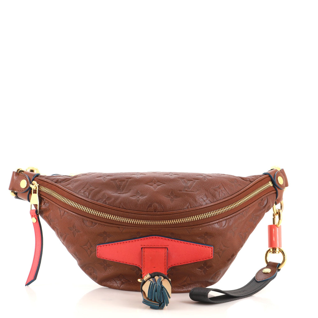 Louis Vuitton Underground Bum Bag Monogram Empreinte Leather Brown 1085741