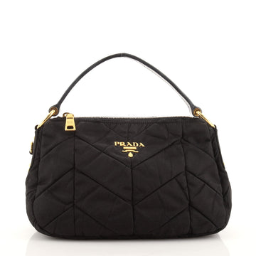 Prada Zip Hobo Chevron Tessuto Small