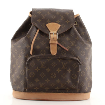 Louis Vuitton Vintage Montsouris Backpack Monogram Canvas GM