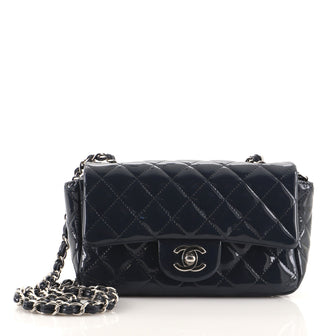 Chanel Classic Single Flap Bag Quilted Patent Mini