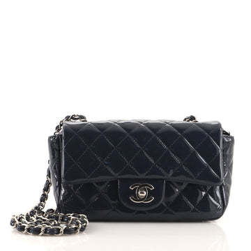Chanel Classic Single Flap Bag Quilted Patent Mini