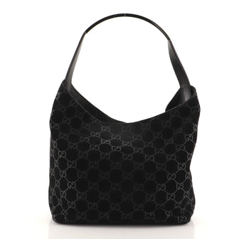 Gucci Open Hobo GG Suede Small