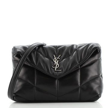 Saint Laurent LouLou Puffer Shoulder Bag Quilted Leather Mini