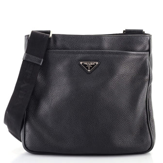 Prada Zip Messenger Bag Vitello Daino Medium