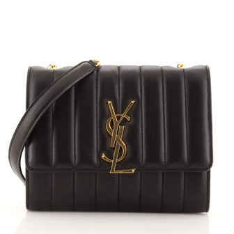 Saint Laurent Vicky Wallet on Chain Vertical Quilted Leather