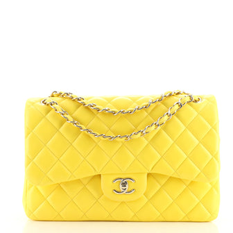 Chanel Classic Double Flap Bag Quilted Lambskin Jumbo