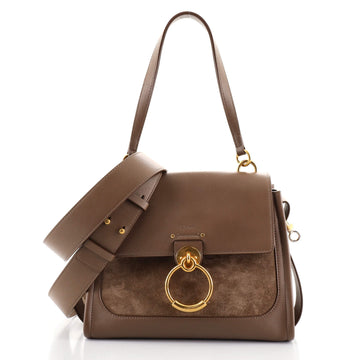 Chloe Tess Day Satchel Leather and Suede Small