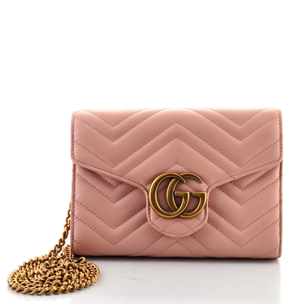 Gucci GG Marmont Chain Wallet - Neutrals