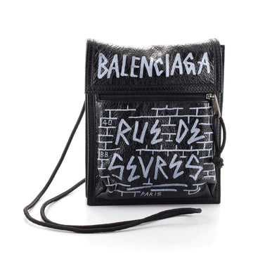 Balenciaga Graffiti Explorer Strap Pouch Leather Mini
