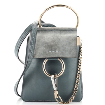 Chloe Faye Bracelet Crossbody Bag Leather and Suede Mini