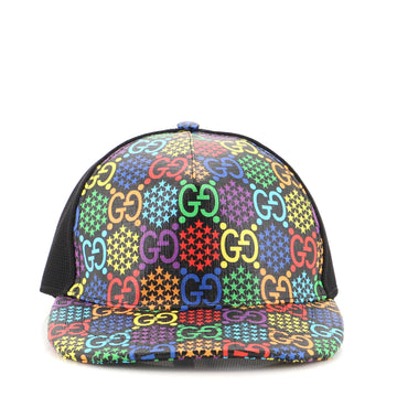 Gucci Baseball Cap Psychedelic Print GG Coated Canvas